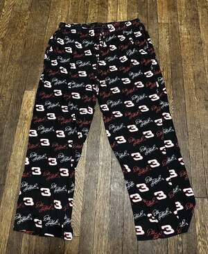 Vintage NASCAR Dale Earnhardt #3 All-Over Signature Print Lounge Pajama Pants